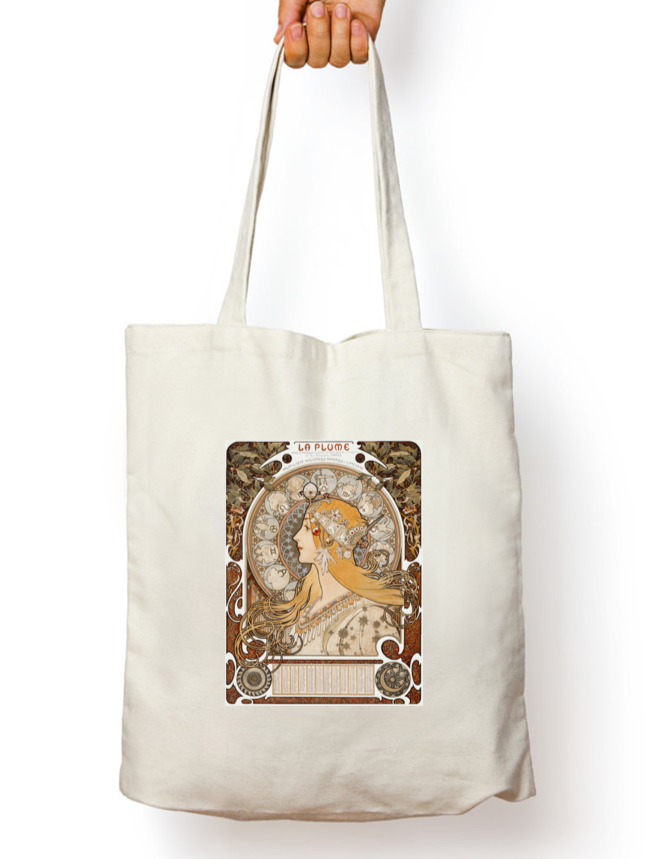 Zodiac 1896 by Alphonse Mucha Zipper Tote Bag
