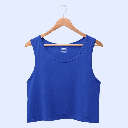 Make a Statement with Soulla's Women's Royal Blue Crop Tank Top