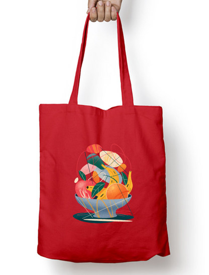 Fruitful Delight Zipper Tote Bag