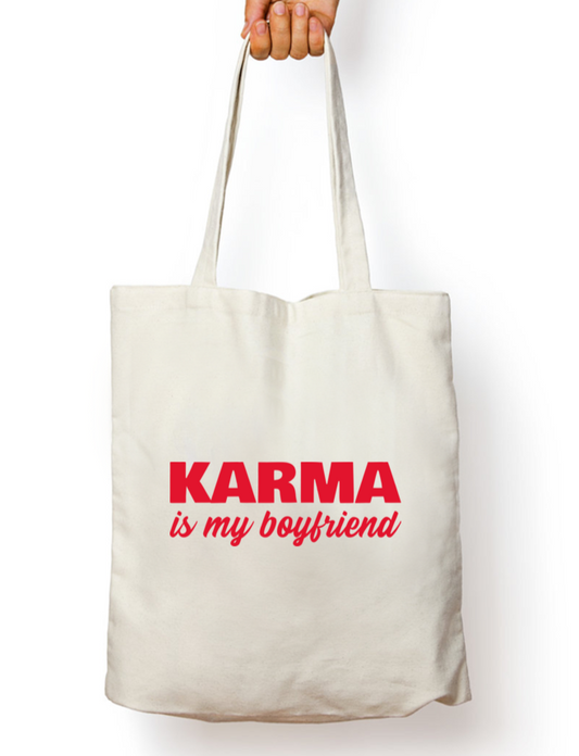 Karma is my Boyfriend Taylor Swift Zipper Tote Bag