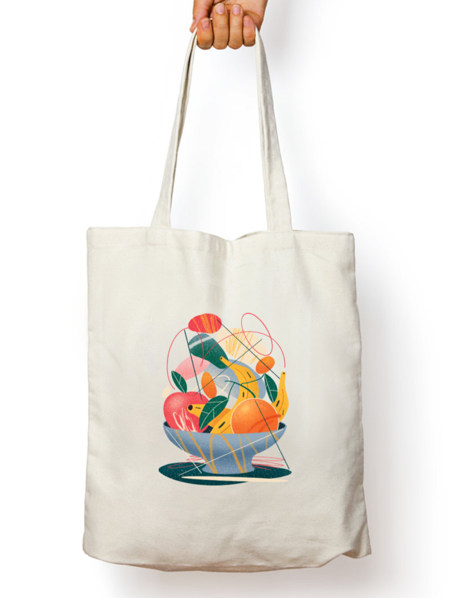 Fruitful Delight Zipper Tote Bag