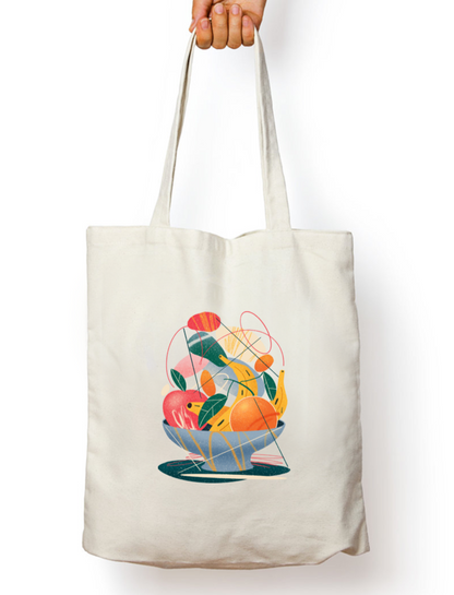 Fruitful Delight Zipper Tote Bag