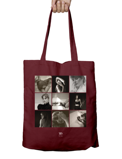 TTPD Iconic Portraits Taylor Swift Zipper Tote Bag