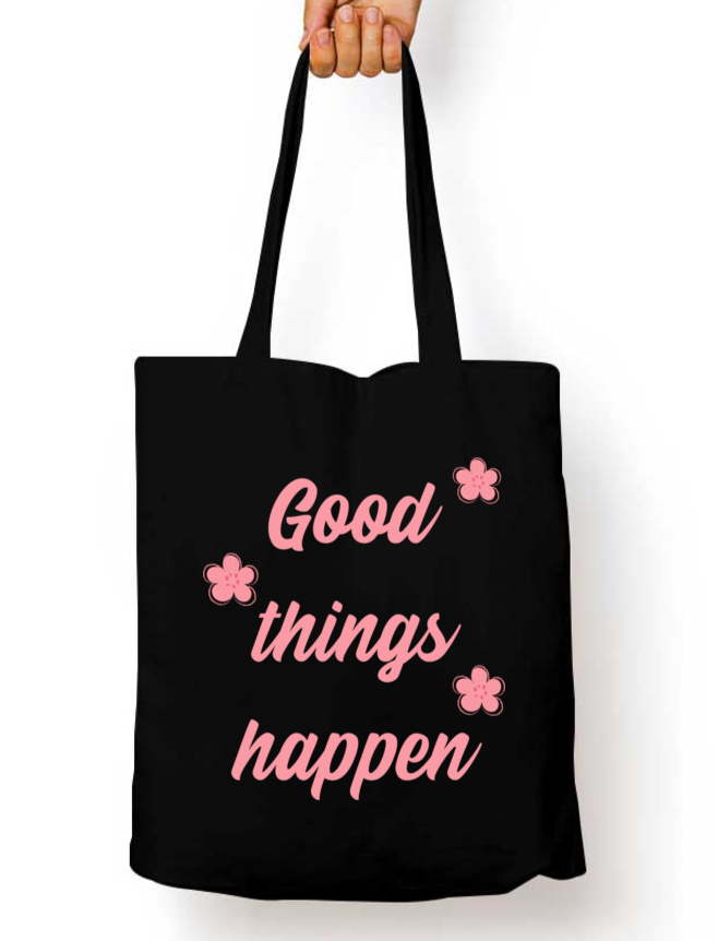 Good Things Happen Zipper Tote Bag