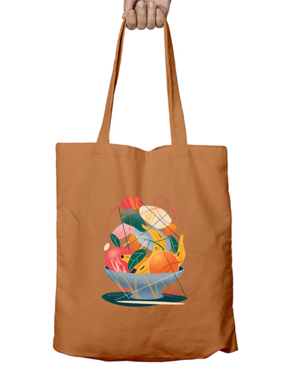 Fruitful Delight Zipper Tote Bag