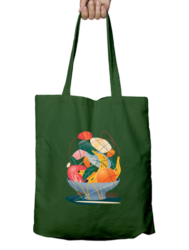 Fruitful Delight Zipper Tote Bag