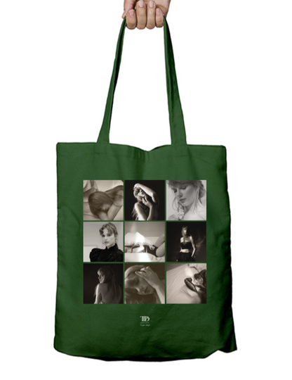 TTPD Iconic Portraits Taylor Swift Zipper Tote Bag