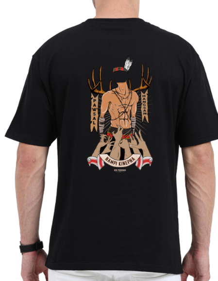 Kinepna Heavyweight Oversized Tee (Black)(Back Print)