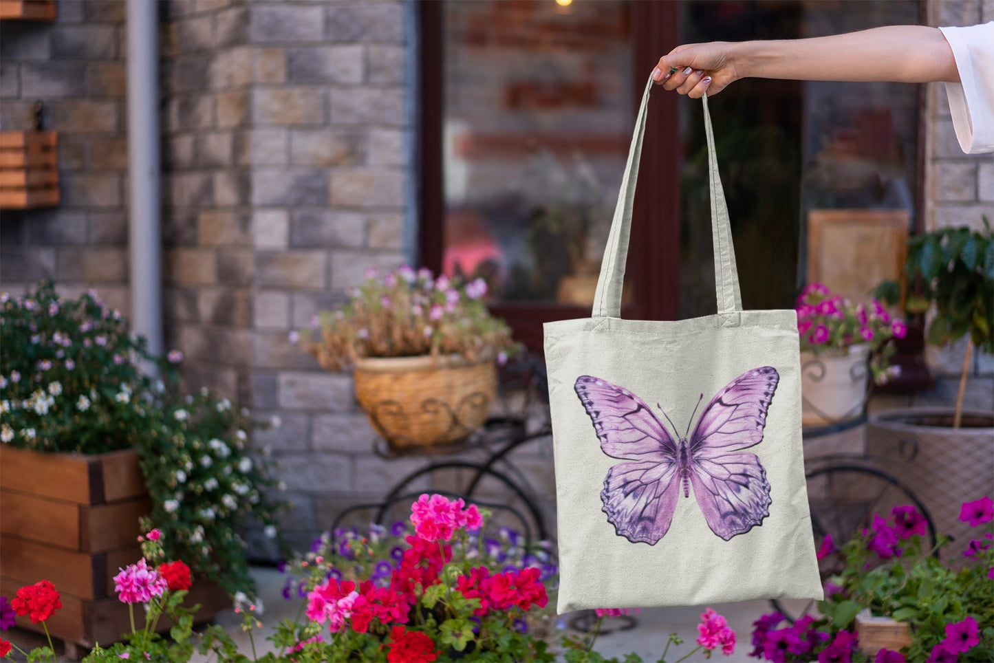 Crystal Flutter Zipper Tote Bag