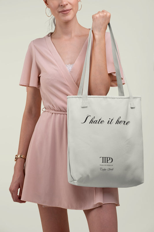 I Hate It Here TTPD Taylor Swift Zipper Tote Bag