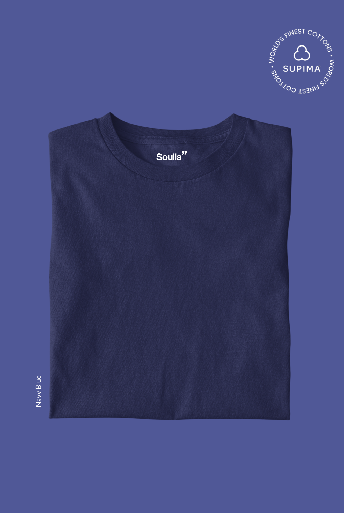 Solids Supima Tee: Navy Blue