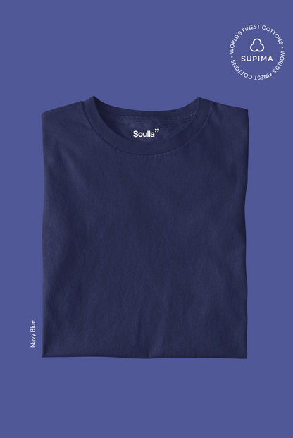 Solids Supima Tee: Navy Blue