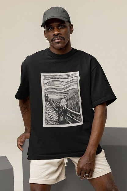 The Scream Monochrome Oversized T-Shirt