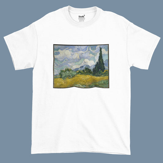 Wheat Field with Cypresses Oversized T-Shirt